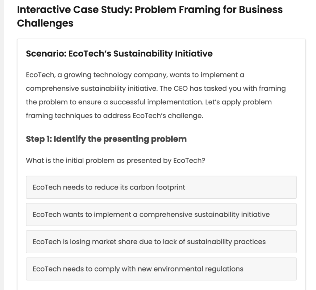 problem framing